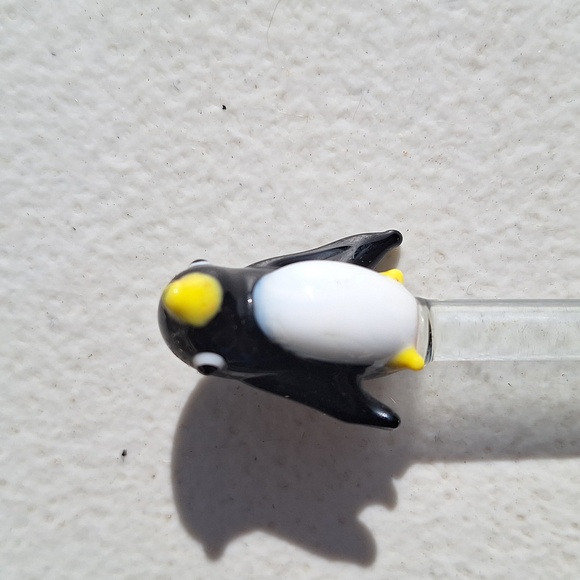 (4) GLASS STIRRERS/ SWIZZLE STICKS HANDBLOWN Decoration at the the top - Picture 5 of 7